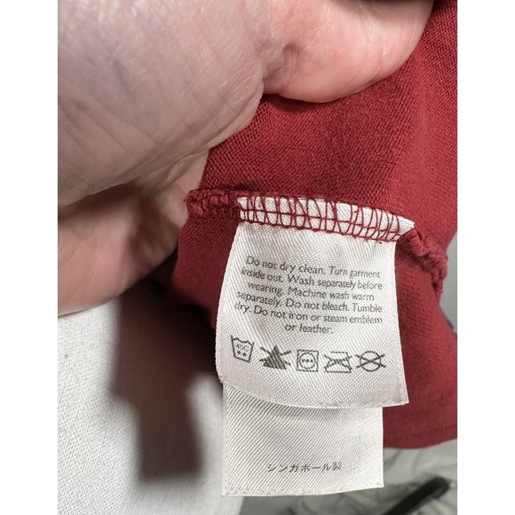 VTG 90s Eddie Bauer Men's Spell Out T-Shirt size Large/XL Red Short Sleeves Top - Picture 5 of 10